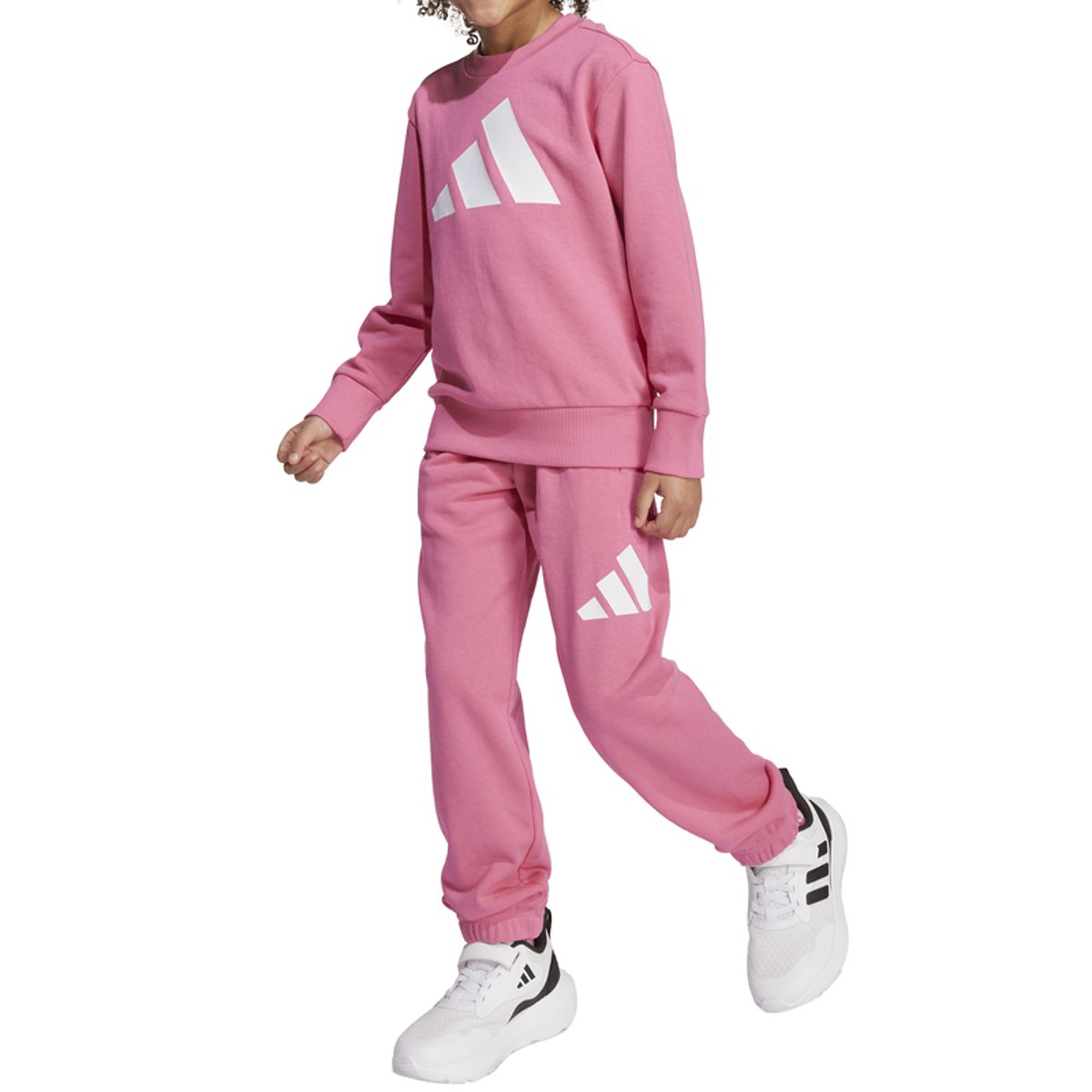 KOMPLET TRENERKA ADIDAS LK BL FT JOG PNKFUS WHITE