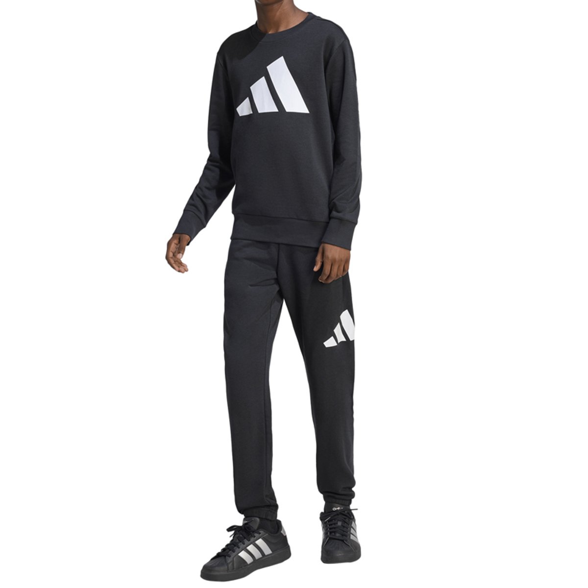 KOMPLET TRENERKA ADIDAS J BL FT JOG 280 BLACK WHITE
